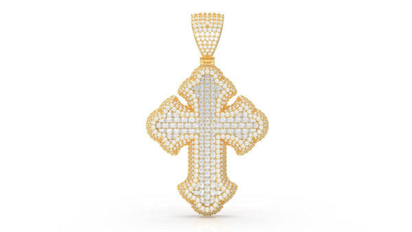 DIAMOND CROSS PENDANT (WITH BAGUETTES)