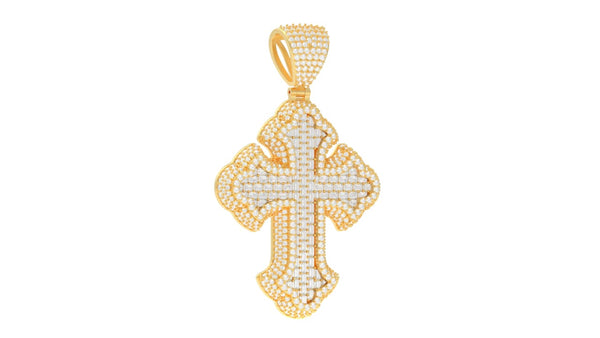 DIAMOND CROSS PENDANT (WITH BAGUETTES)